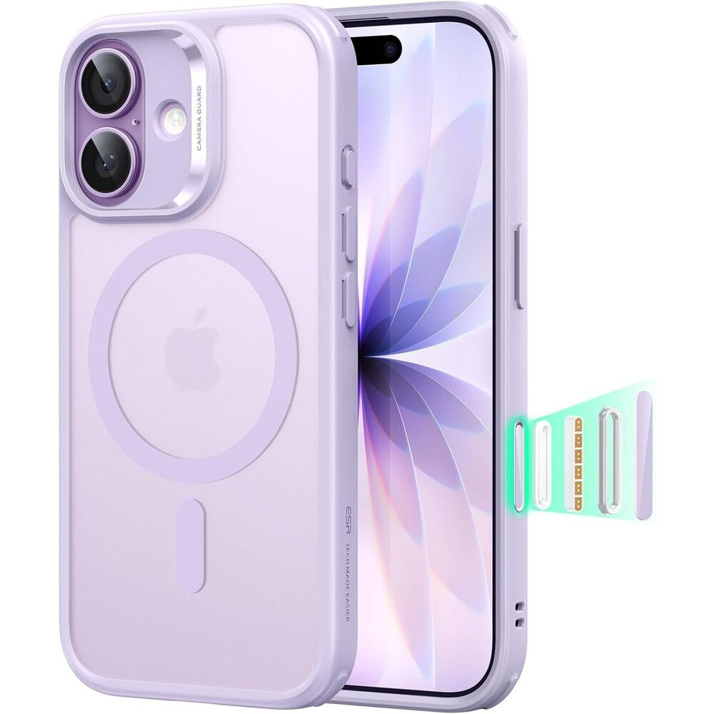 Hybrid Case for iPhone 17 | MagSafe & Camera Control Cover Frosted Light Purple